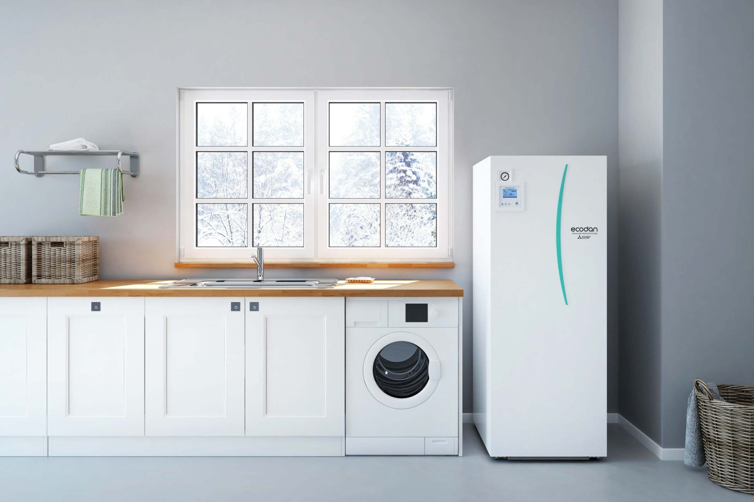 Mitsubishi Electric -ilmavesilämpöpumppu on kustannustehokas ratkaisu lämmitykeen ja lämpimän käyttöveden tuottoon – säästäen jopa 60% lämmityskuluissa!
